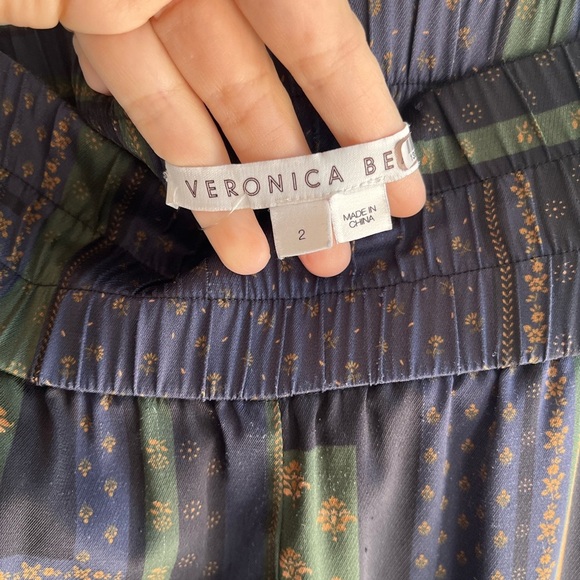 VERONICA BEARD Sparrow Geo Ed Crepe Pants Size 2 - Picture 6 of 7